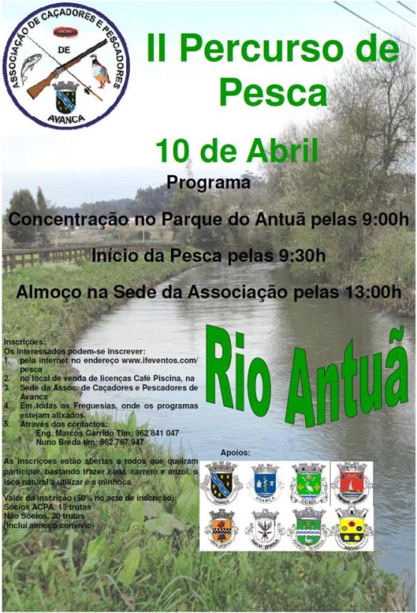 Cartaz Rio Antuã Cartaz Rio Antuã 2º Percurso de pesca no Rio Antuã