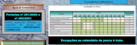 Excepçoes - temporada geral pesca truta Excepçoes temporada geral pesca truta Pesca às trutas Excepções ao fecho da temporada.