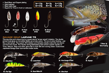 Ninfas artificiais Savage Gear Ninfas artificiais Savage Gear Amostras Savage Gear