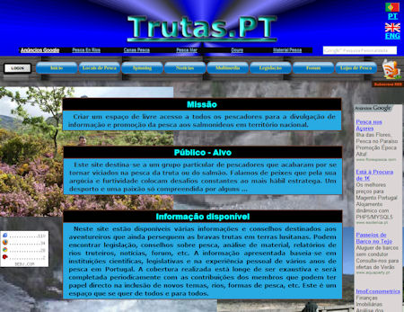Pagina inicial TrutasPT Trutas.PT