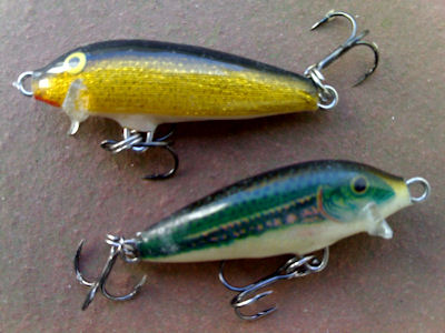 Rapala danificados em acção de pesca Rapala   despojos de combate ...