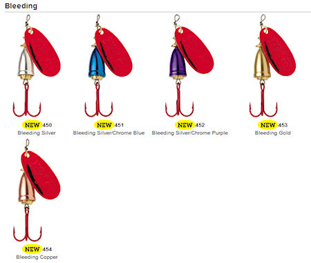 Vibrax Bleeding colheres pesca Vibrax Bleeding colheres pesca Novas propostas Vibrax para 2011.